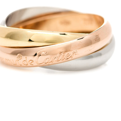 Cartier 18K Pink Yellow White Gold Classic Les Must De Cartier Trinity Ring 55 7.25 6 of 6