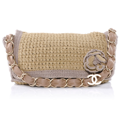 Chanel Crochet Camellia CC Flap 1 of 8