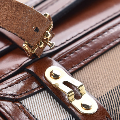 Burberry House Check Bridle Calfskin Doyle Crossbody Bag Dark Tan 11 of 12