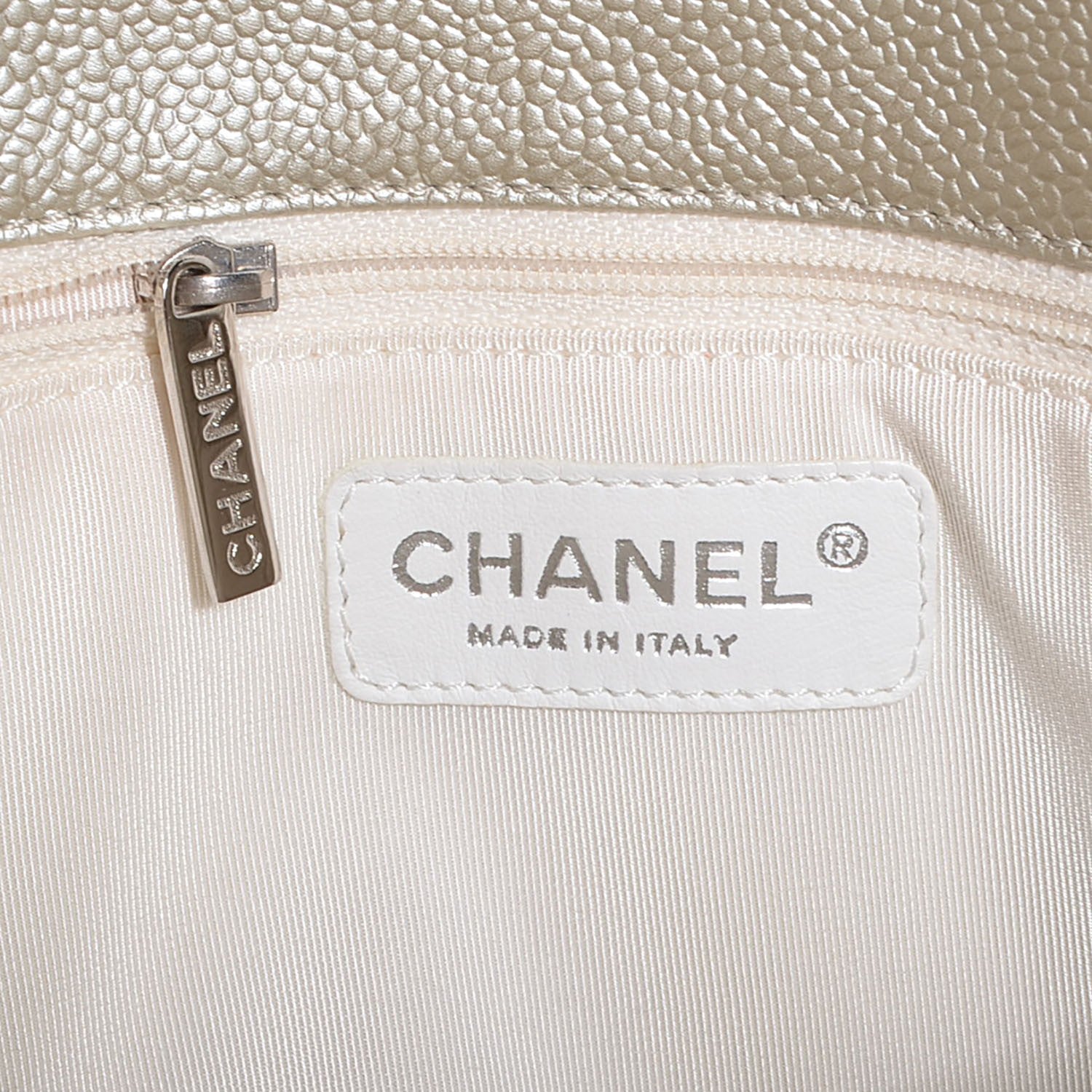 Chanel Caviar Quilted Grand Shopping Tote GST Light Gold 6 of 8