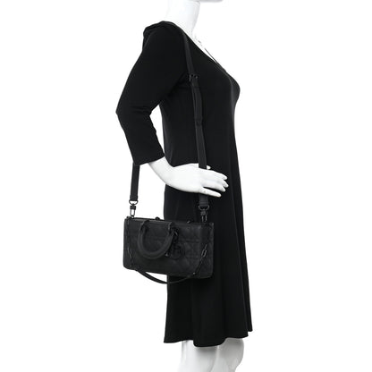 Christian Dior Ultra Matte Calfskin Cannage Medium Lady D-Joy Black 2 of 10