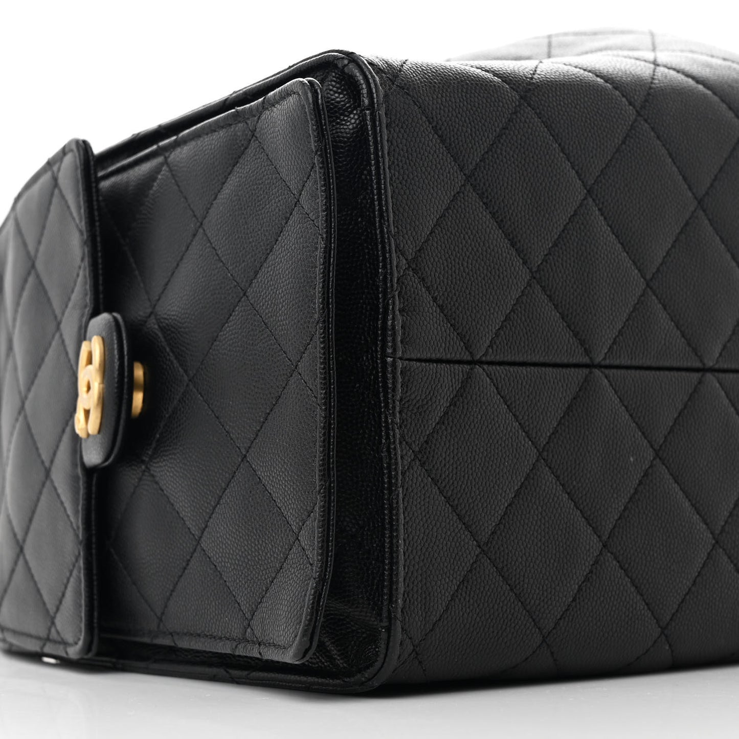 Caviar Quilted Medium Chanel 25 Handbag Black