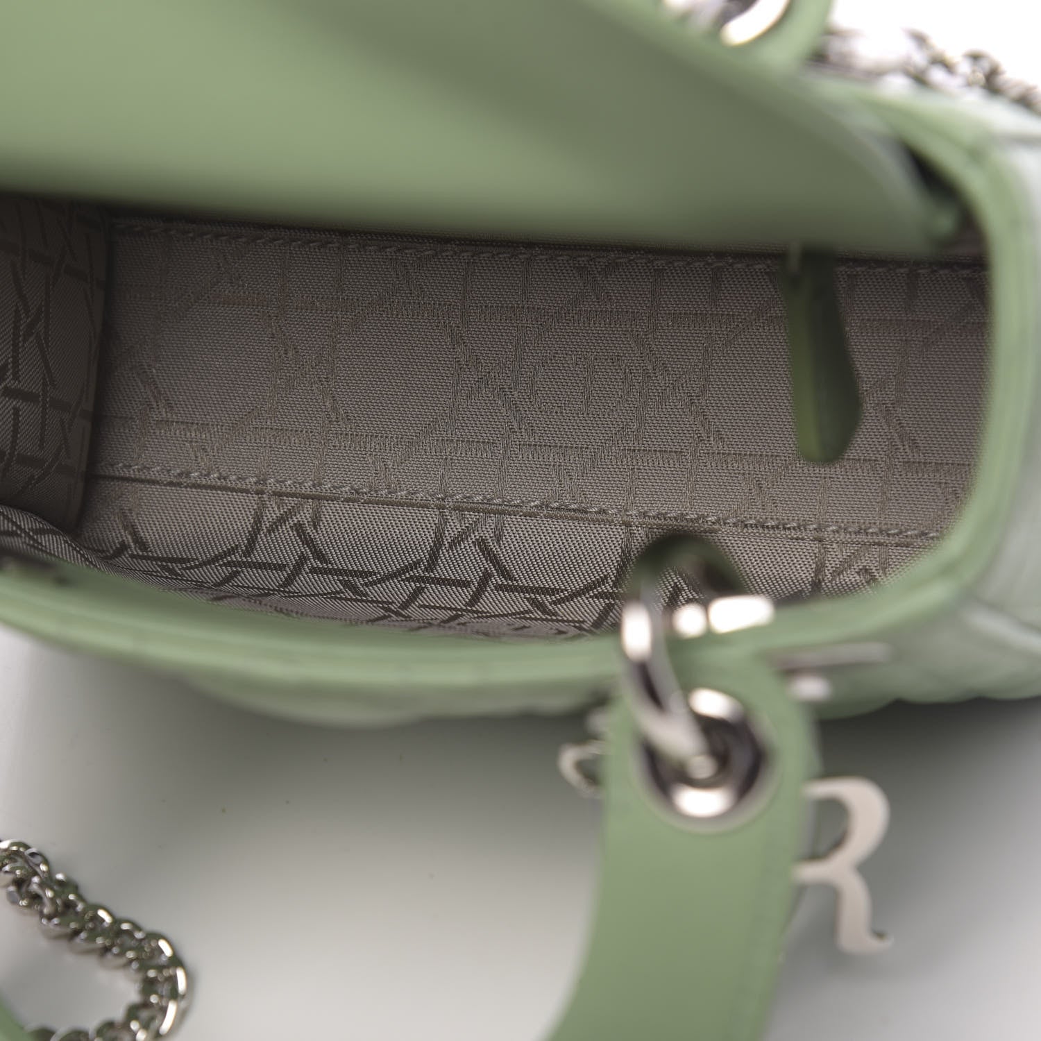 Christian Dior Lambskin Cannage Mini Lady Dior Green 5 of 10
