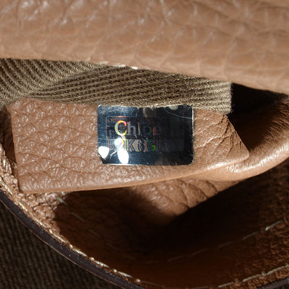 Chloe Calfskin Mini Marcie Round Crossbody Bag Nut 8 of 9