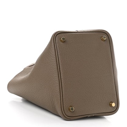 Hermes Taurillon Clemence Picotin Lock 18 PM Etoupe 4 of 12