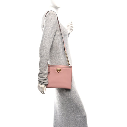 Salvatore Ferragamo Calfskin Trifolio Crossbody Bag Antique Rose 2 of 10