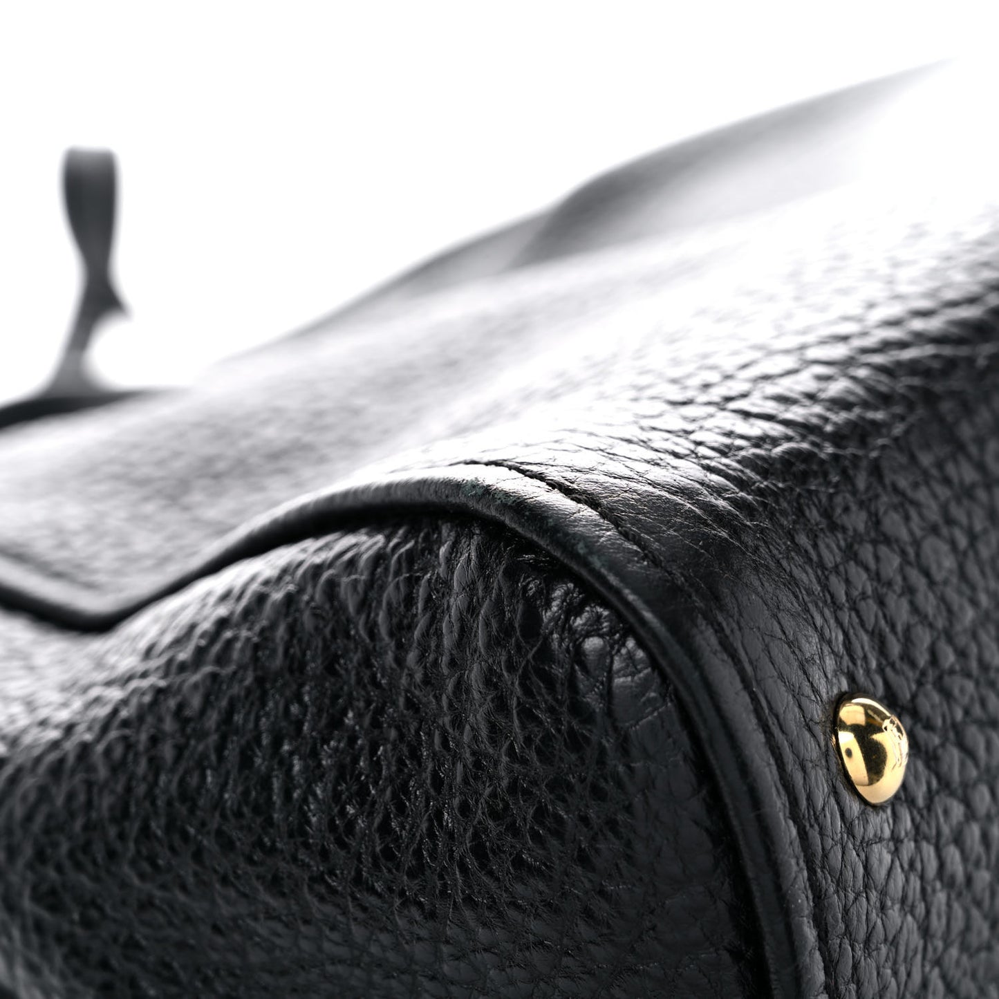 Pebbled Calfskin Large Chameleon Tote Black