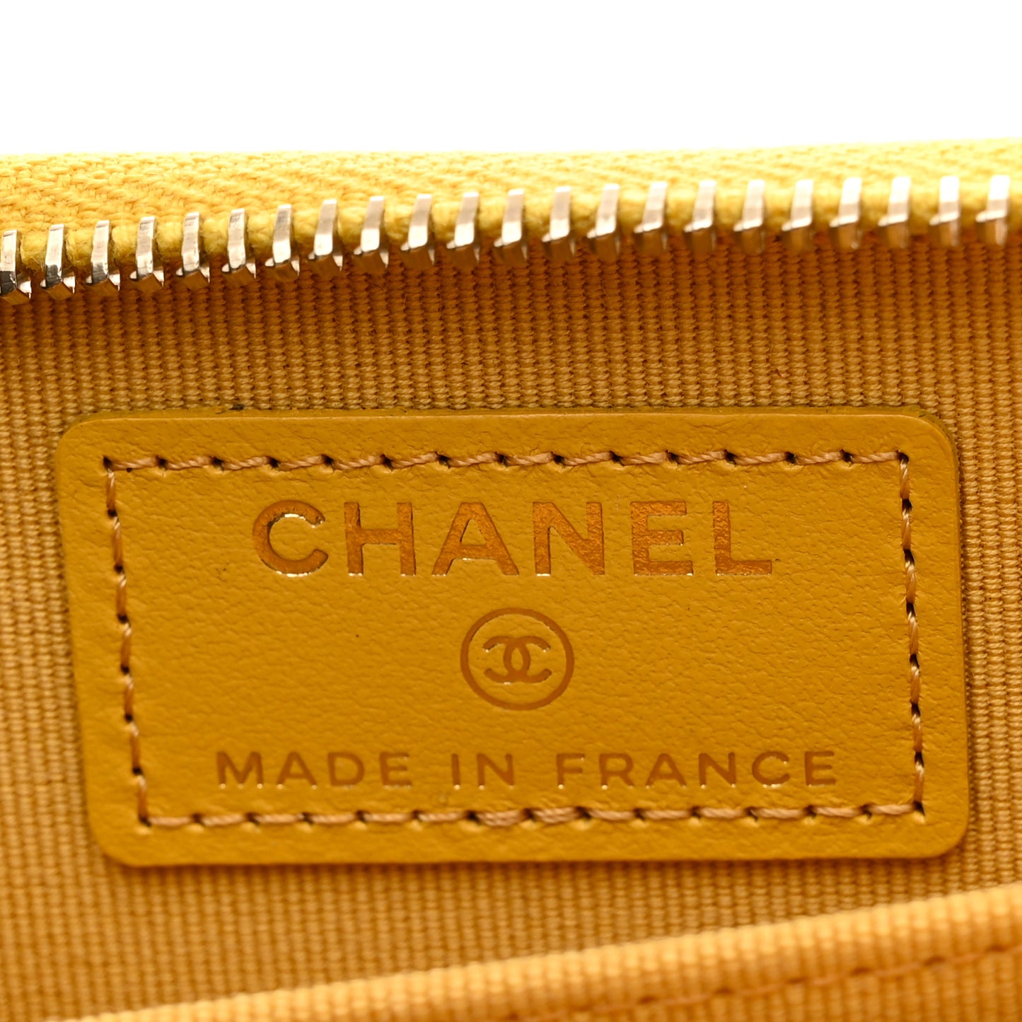 Caviar Quilted Zip Around Coin Purse Yellow