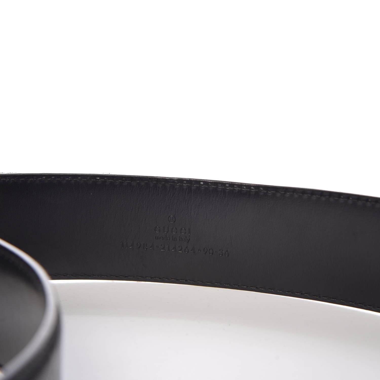 Gucci Guccissima Interlocking G Belt 90 36 Black 7 of 7