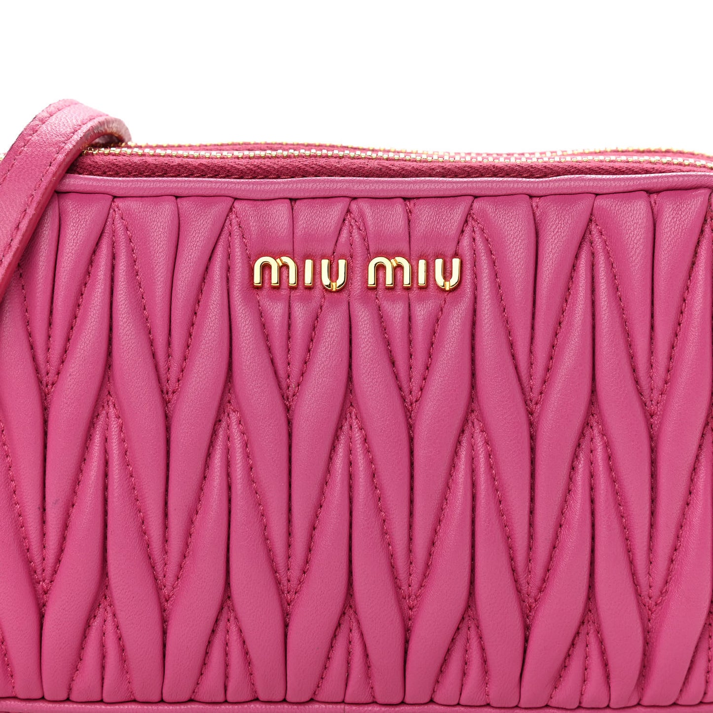 Nappa Matelasse Double Zip Chain Shoulder Bag Loto