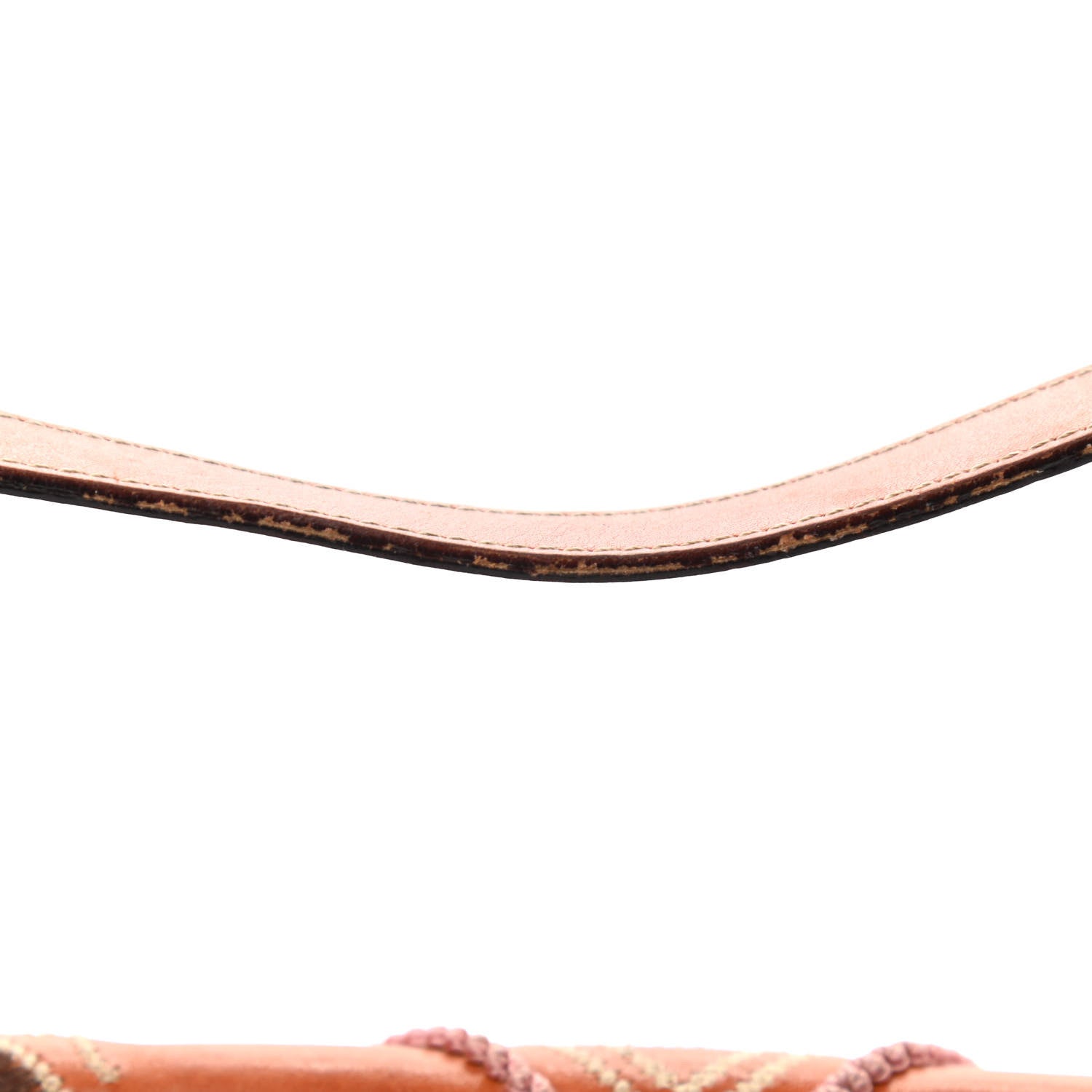 Fendi Calfskin Embroidered Baguette Brown 14 of 14