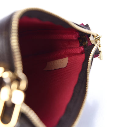 Louis Vuitton Monogram 2019 Christmas Animation Mini Courchevel Pochette Accessories Fuchsia 7 of 8