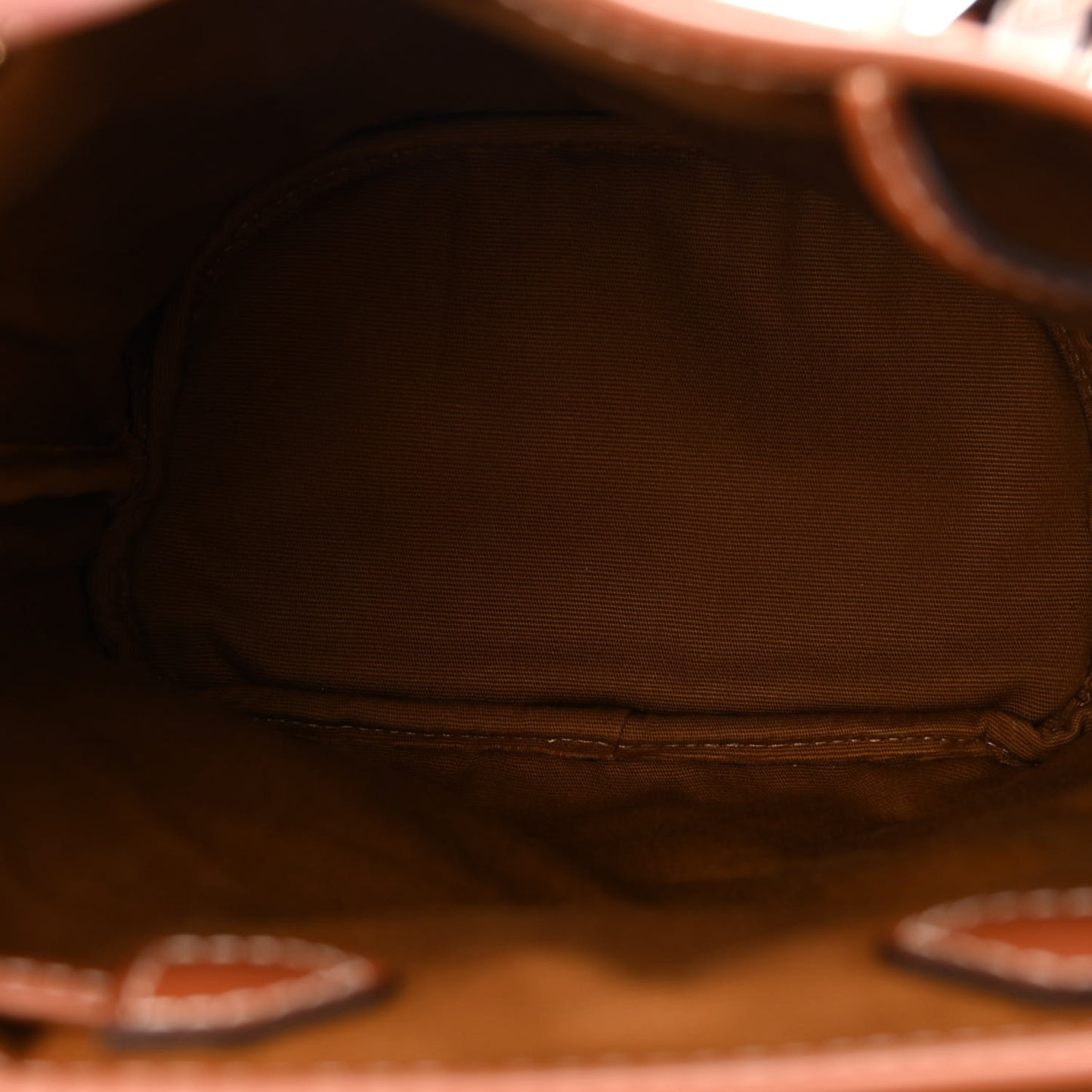 Triomphe Canvas Calfskin Mini Folco Backpack Tan