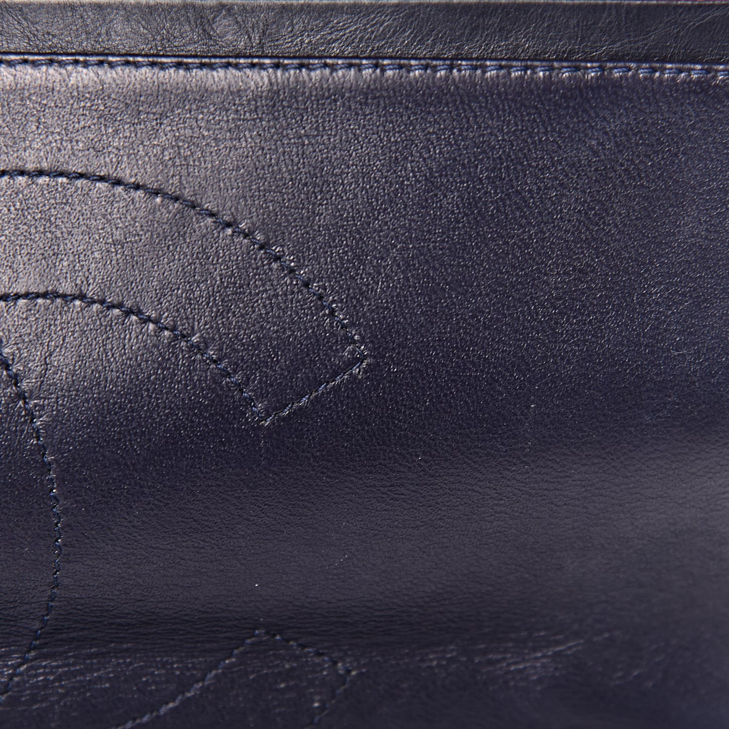 Aged Calfskin Quilted 2.55 Reissue 227 Flap Navy Blue