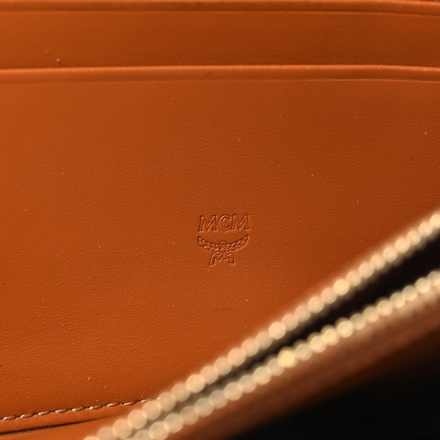 Visetos Large Zip Around Wallet Cognac