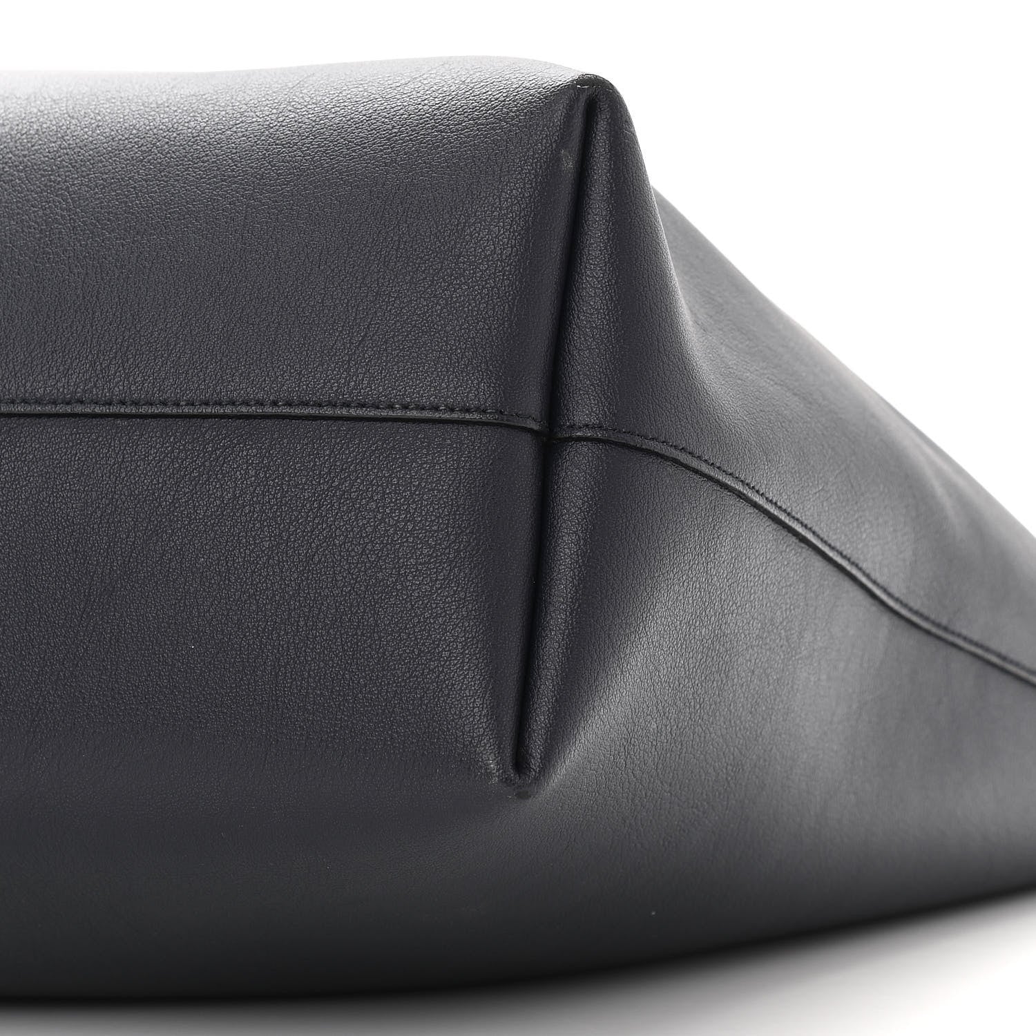 Saint Laurent Calfskin Large Shopping Tote Deep Marine 10 of 11