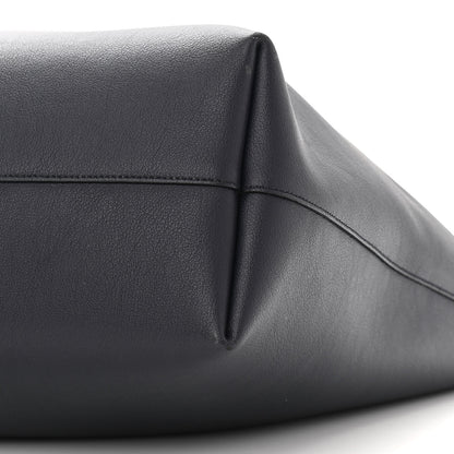 Saint Laurent Calfskin Large Shopping Tote Deep Marine 10 of 11