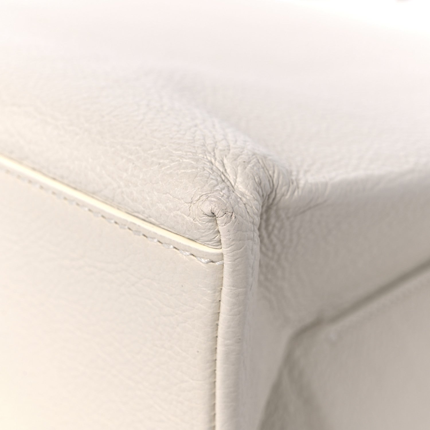 Balenciaga Calfskin Logo Medium Shopping Tote White 10 of 10
