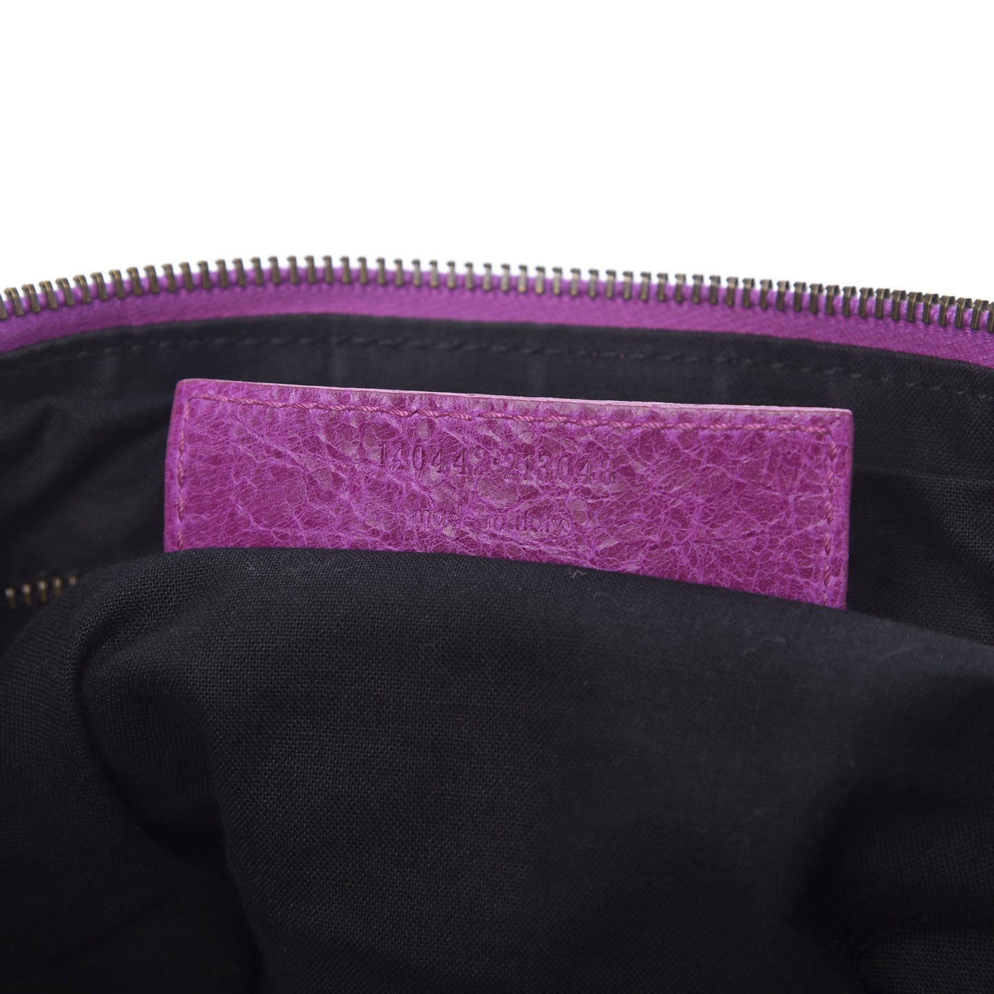 Agneau Rubber Covered Classic Hardware Day Hobo Amethyst