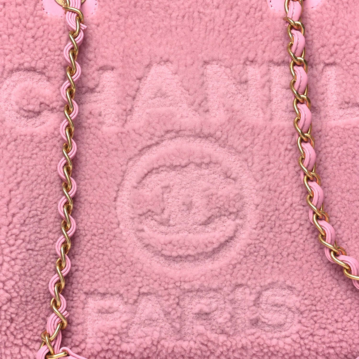 Chanel Shearling Lambskin Medium Deauville Tote Pink 9 of 14