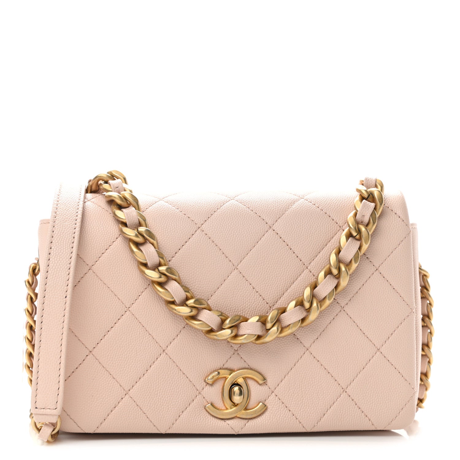 Chanel Caviar Quilted Small Fashion Therapy Flap Bag Beige 1 of 8