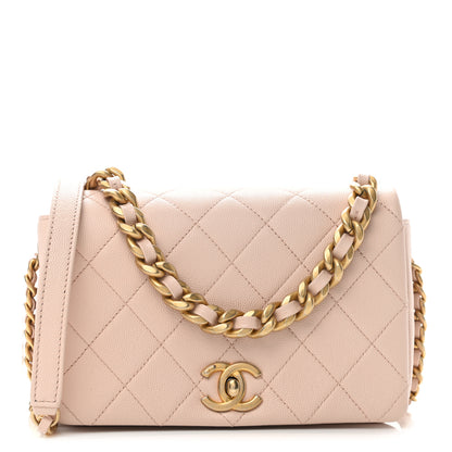 Chanel Caviar Quilted Small Fashion Therapy Flap Bag Beige 1 of 8
