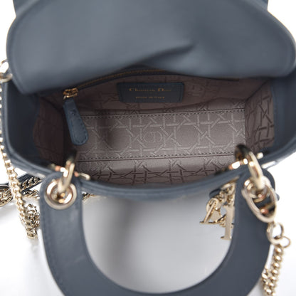 Christian Dior Lambskin Cannage Mini Lady Dior Blue 4 of 6