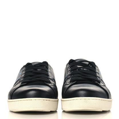 Prada Calfskin Low Top Sneakers 36 Black Blue 1 of 7