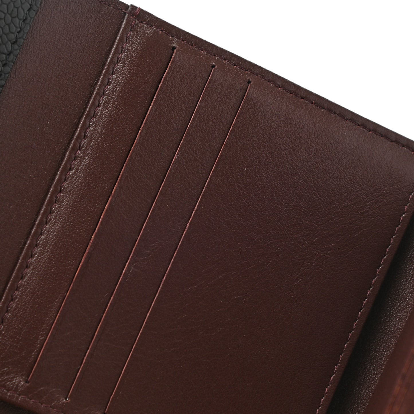 Caviar Quilted Compact Flap Wallet Black