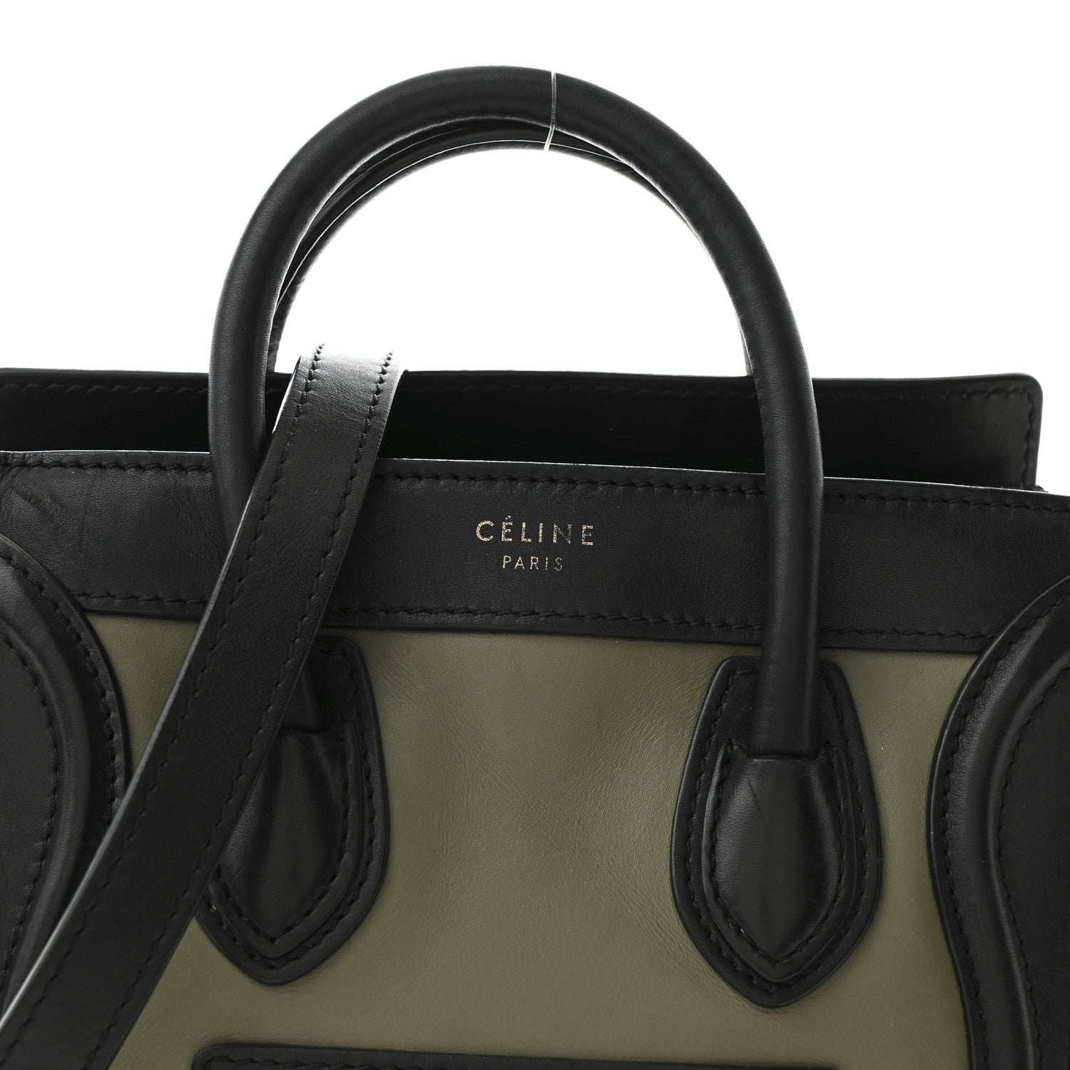 Celine Baby Grained Calfskin Nubuck Nano Tri-Color Luggage Stone 8 of 14