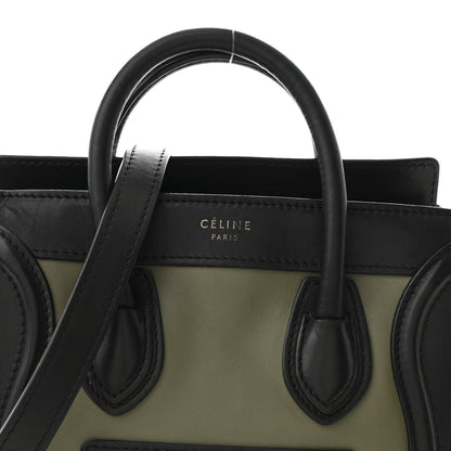 Celine Baby Grained Calfskin Nubuck Nano Tri-Color Luggage Stone 8 of 14