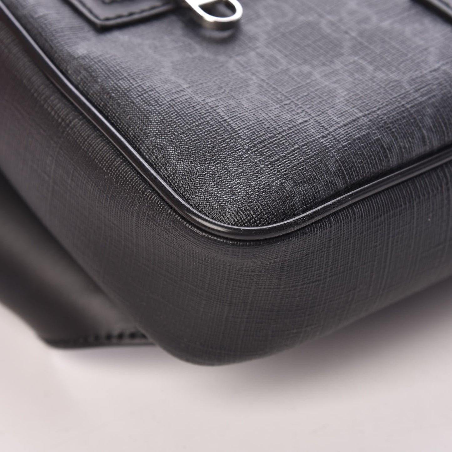 Soft GG Supreme Monogram Web Belt Bag Black Grey
