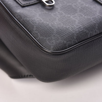 Gucci Soft GG Supreme Monogram Web Belt Bag Black Grey 9 of 12