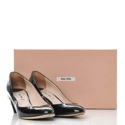 Miu Miu Vernice Crystal Jeweled Pumps 38 Black 13 of 13