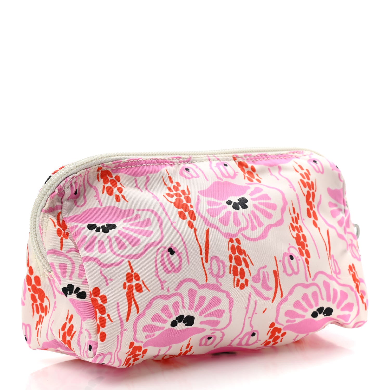 Prada Tessuto Nylon Print Cosmetic Pouch Rosa 3 of 10