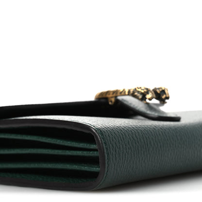 Gucci Calfskin Garden Dionysus Chain Wallet Emerald 9 of 10