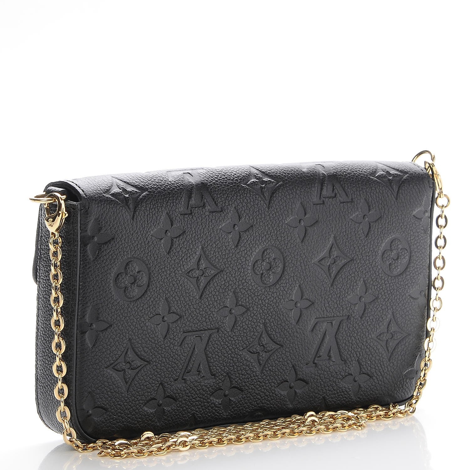 Louis Vuitton Empreinte Pochette Felicie Chain Wallet Black 3 of 8