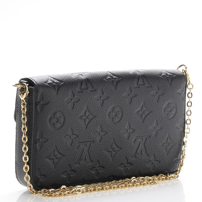 Louis Vuitton Empreinte Pochette Felicie Chain Wallet Black 3 of 8