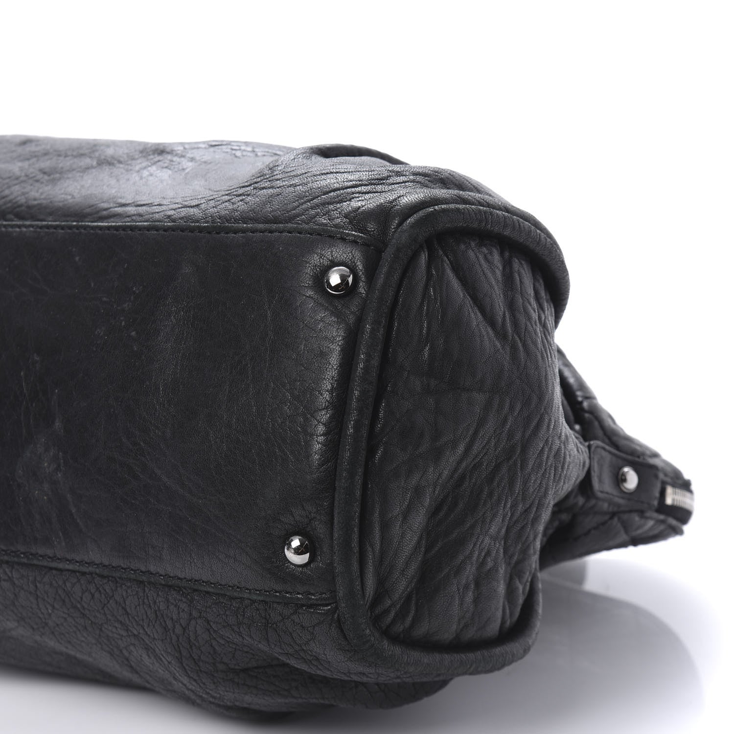 Chanel Distressed Lambskin Large Lady Braid Satchel Black 7 of 11
