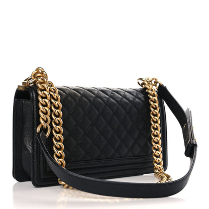 Chanel Caviar Quilted Medium Boy Flap Black 3 of 10