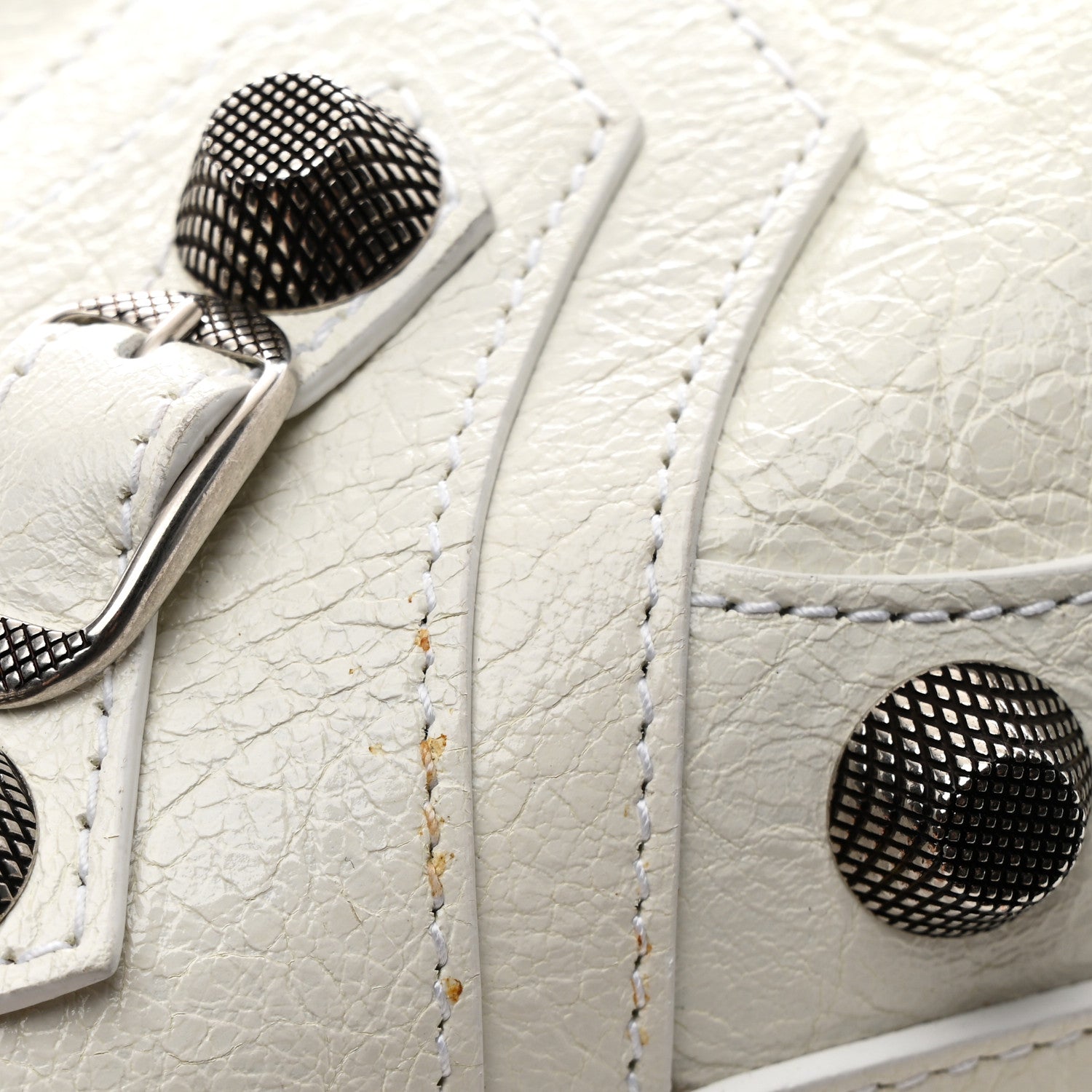 Balenciaga Agneau Arena Neo Cagole City Handbag Optic White 12 of 13