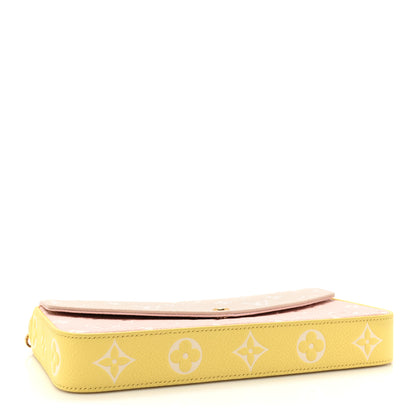 Louis Vuitton Empreinte Spring in the City Felicie Pochette Chain Wallet Pink Beige Yellow 5 of 13