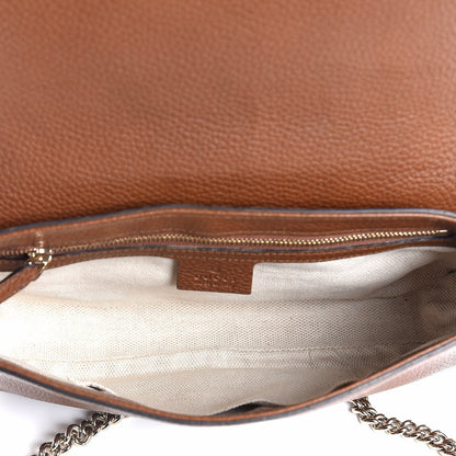 Gucci Pebbled Calfskin Medium Soho Flap Crossbody Brown 5 of 7