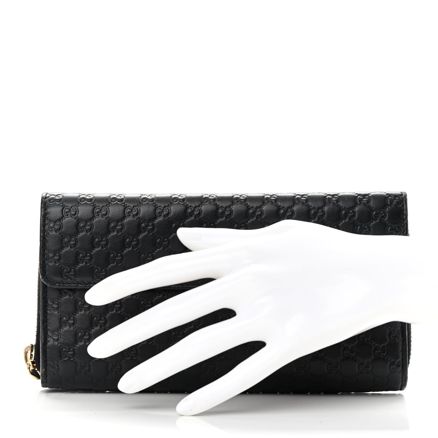 Soft Microguccissima Continental Zip Wallet Black