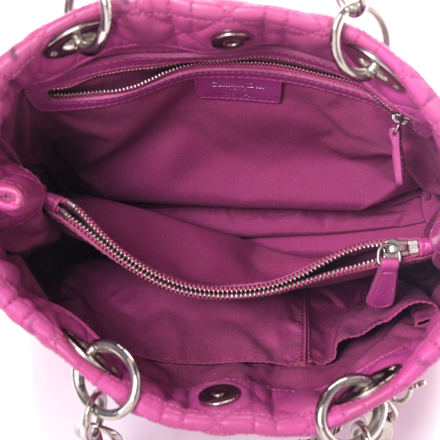 Christian Dior Lambskin Cannage Small Dior Soft Shopping Tote Rose Sorbet 4 of 4