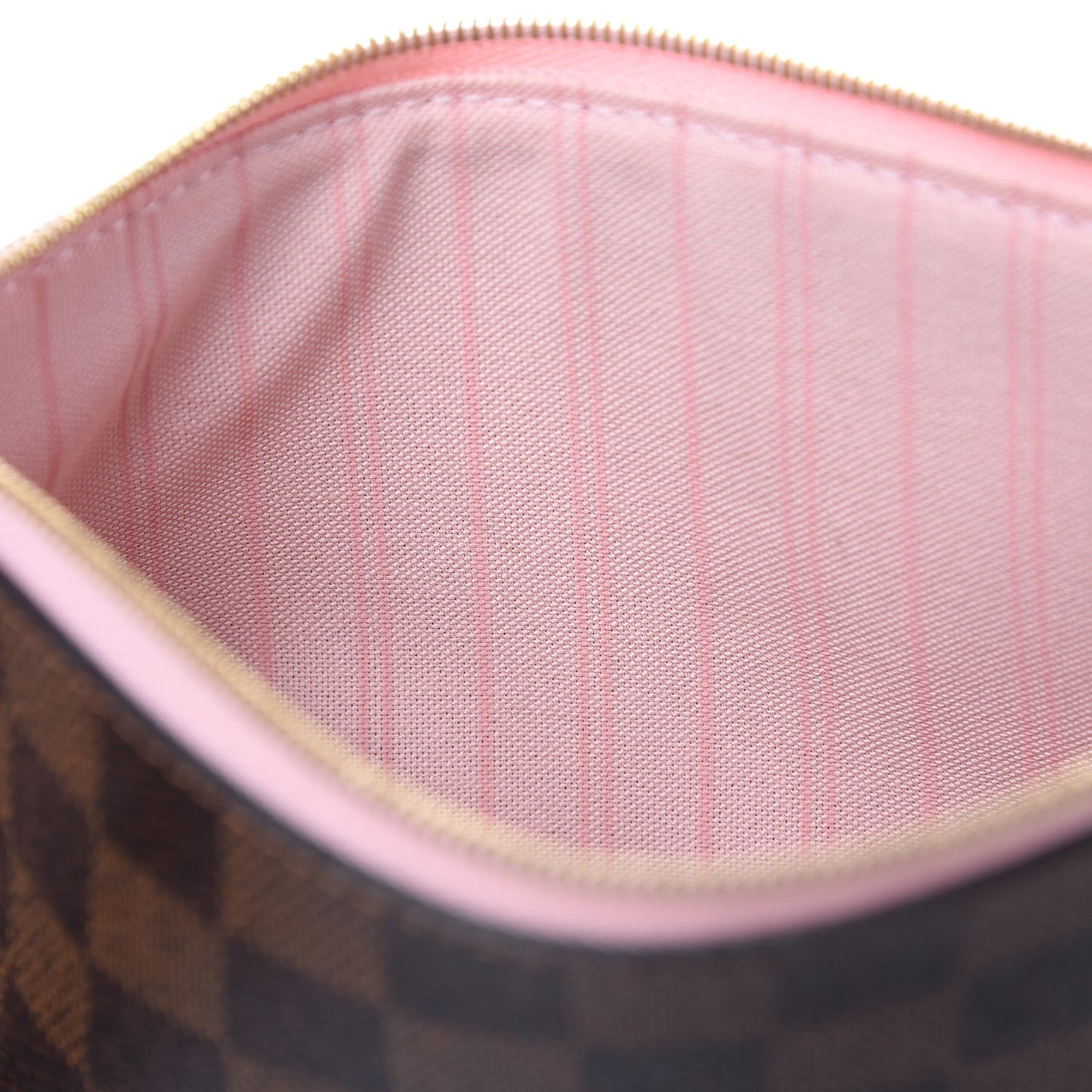 Damier Ebene Neverfull MM GM Pochette Rose Ballerine