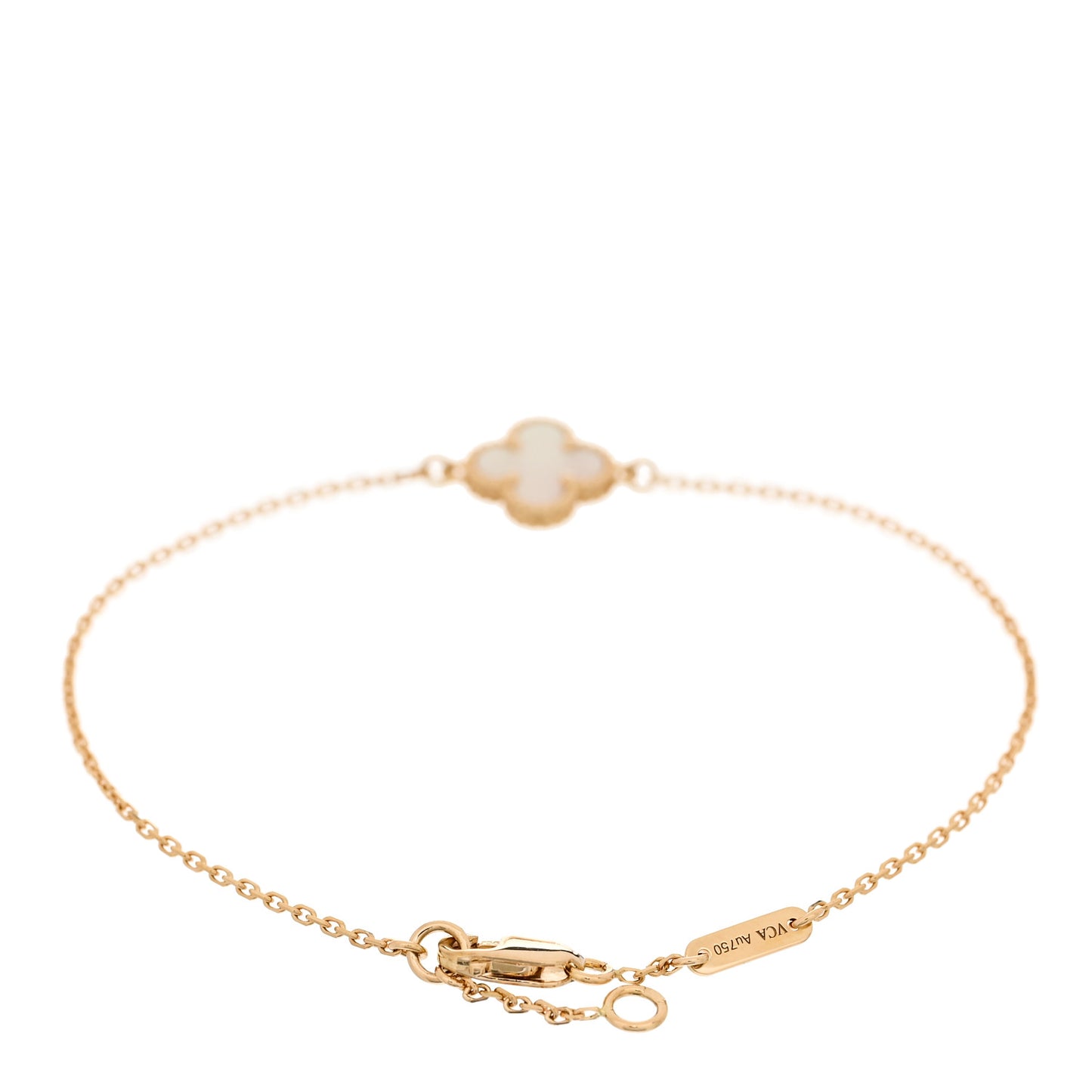 18K Yellow Gold Mother of Pearl Sweet Alhambra Bracelet