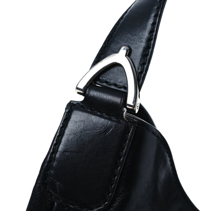 Gucci Calfskin Medium Soft Stirrup Shoulder Bag Black 11 of 14