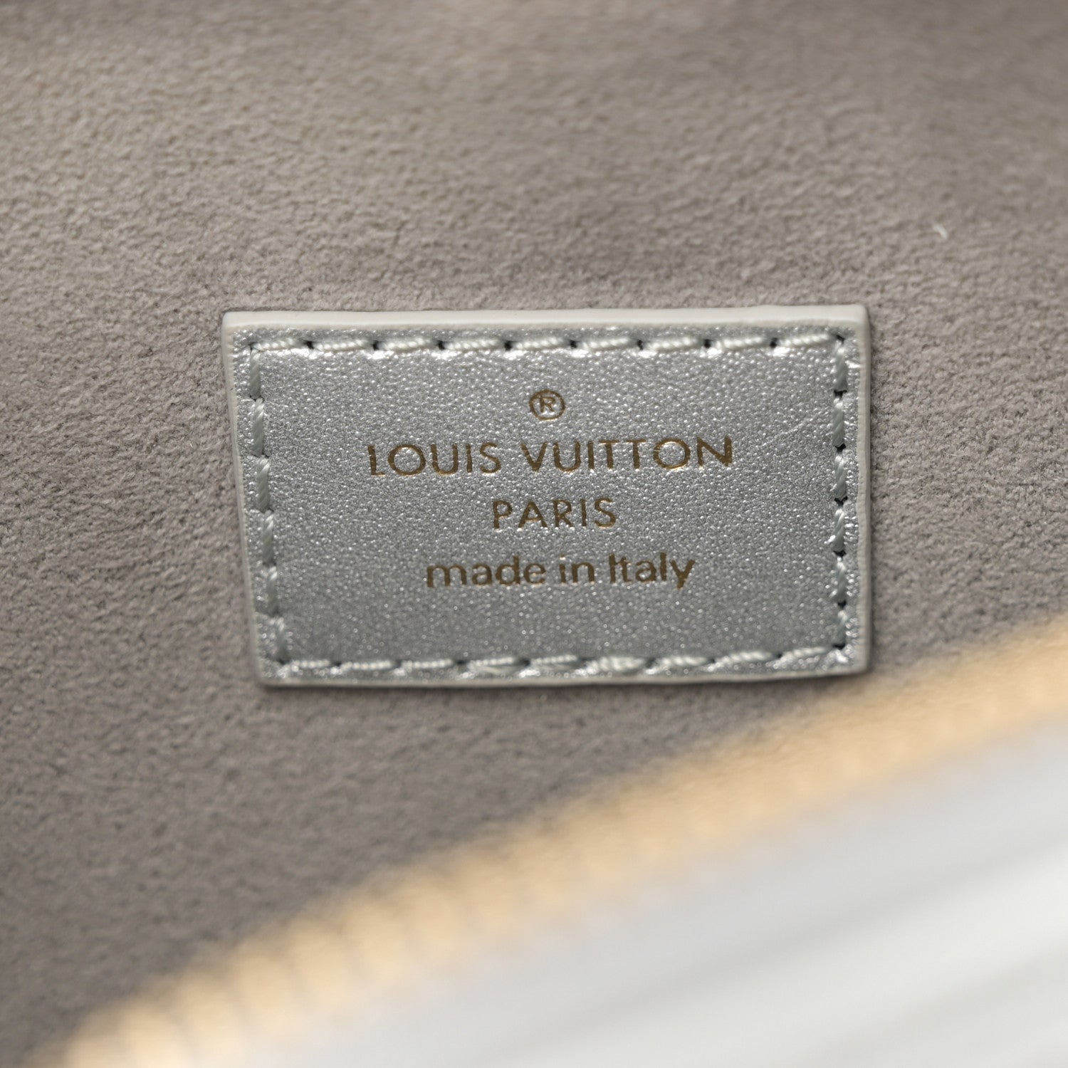 Louis Vuitton Lambskin Embossed Monogram Coussin BB Silver 7 of 11
