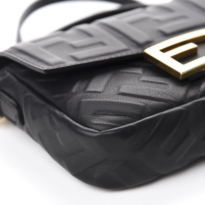 Fendi Nappa FF 1974 Embossed Mini Baguette Black 6 of 11